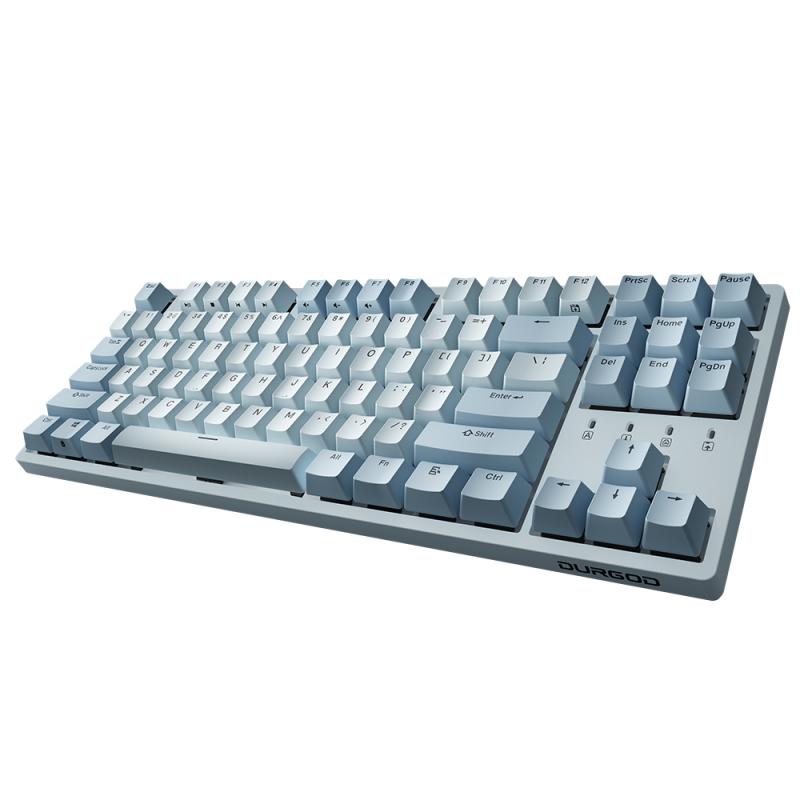 Durgod K320 Taurus Corona Haze Blue 87 PBT Cherry MX Brown White backlight (US)