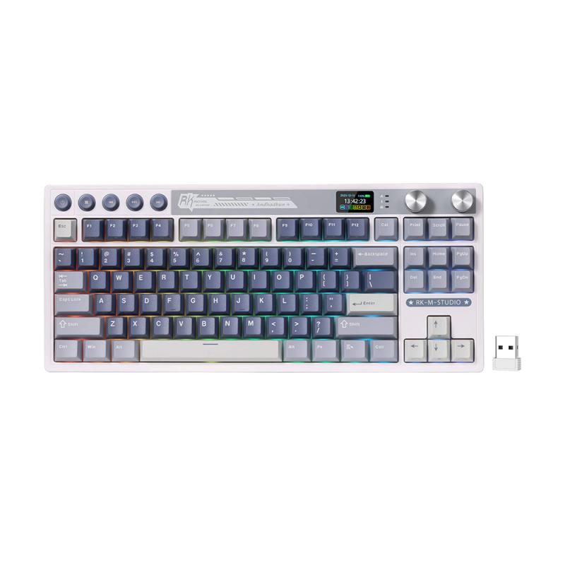 ROYAL KLUDGE M87 TKL Ocean Blue, Cream Switch, RGB LED, Hot-Swap, RU Layout