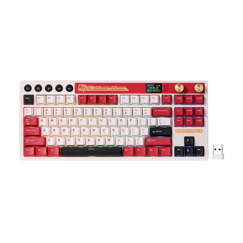 ROYAL KLUDGE M87 TKL Famicom, Cream Switch, RGB LED, Hot-Swap, RU Layout