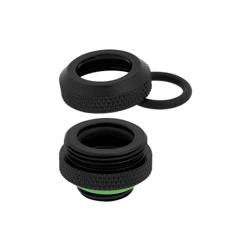 Corsair Hydro X Series XF Hardline 12mm OD Fitting Four Pack Black