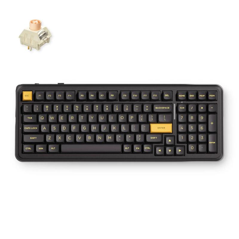 MCHOSE K99 V3 Black Gold, Icy Creamsicle Switch, RGB, Hot-Swap