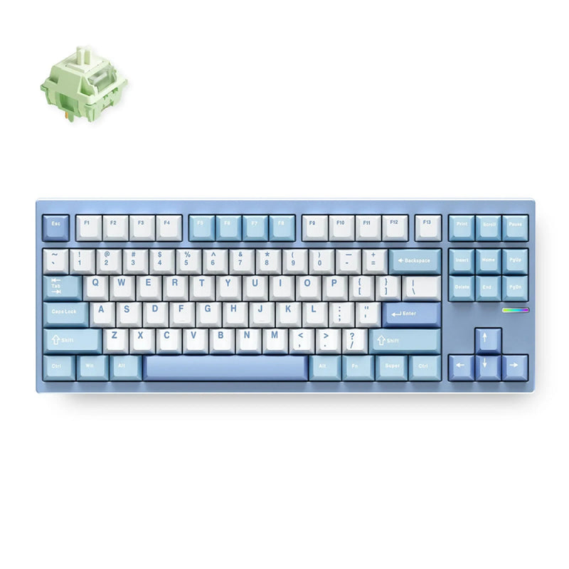 MCHOSE GX87 Lite: Blue Nano Spraying, Matcha Latte V2 Switch, Hot-Swap