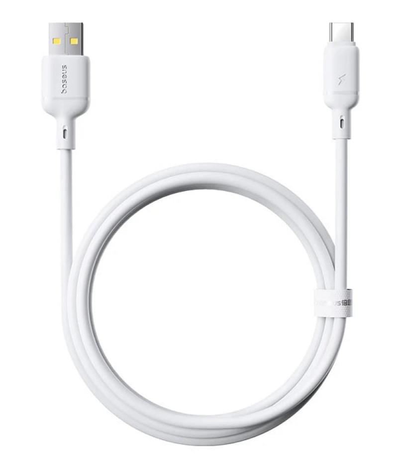 Кабель OS-Baseus Silky Series White Fast Charging Cable USB - Type-C 15W 2м