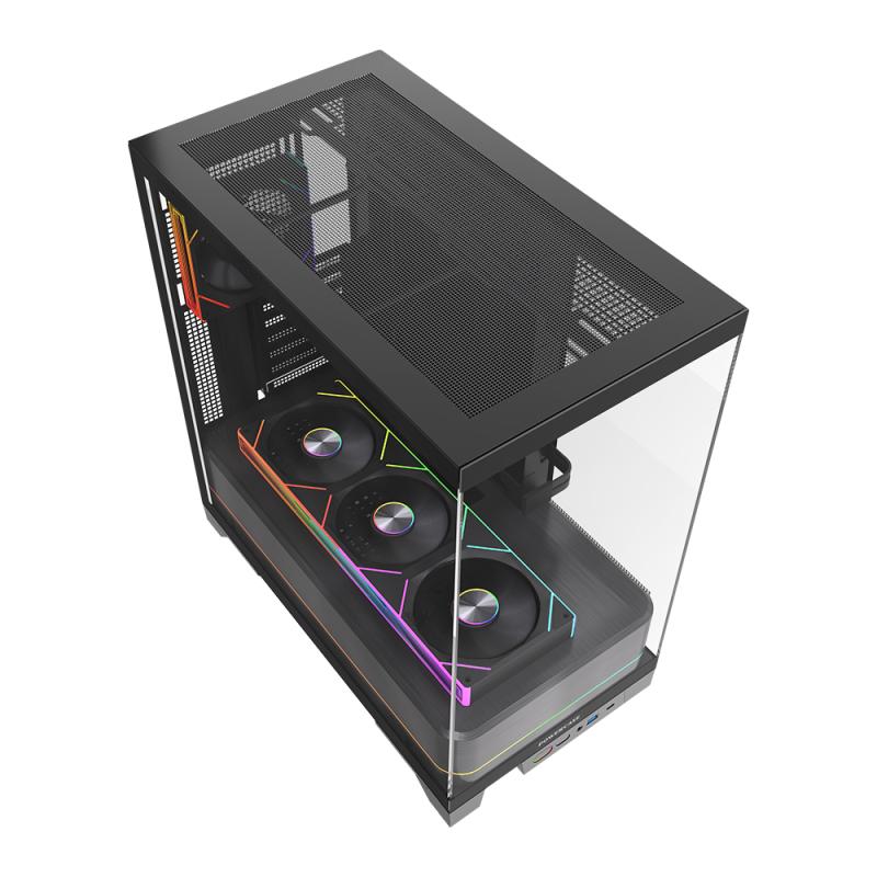 PowerCase Vision ATX WJ33 + Power Supply PG1000 Black