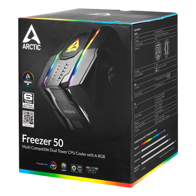 Arctic Cooling Freezer 50 with ARGB Controller