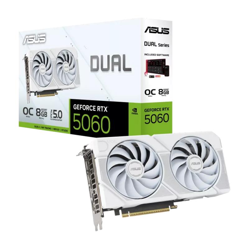 ASUS Dual GeForce RTX™ 5060 White OC Edition 8GB GDDR7