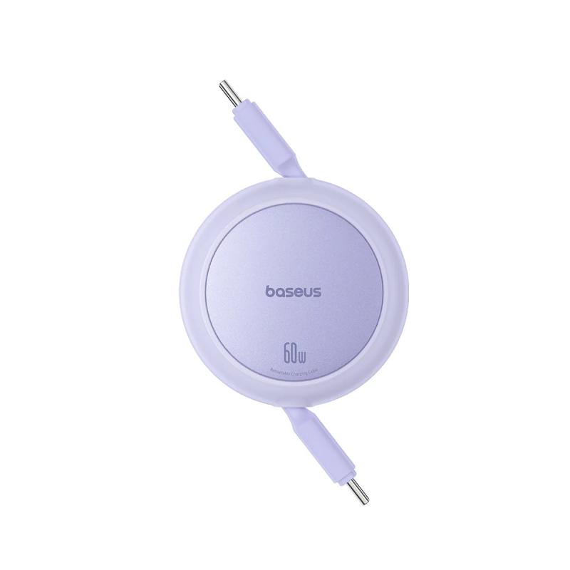 Кабель Baseus Free2Draw Mini Retractable 1m USB-C to USB-C 100W Nebula Purple