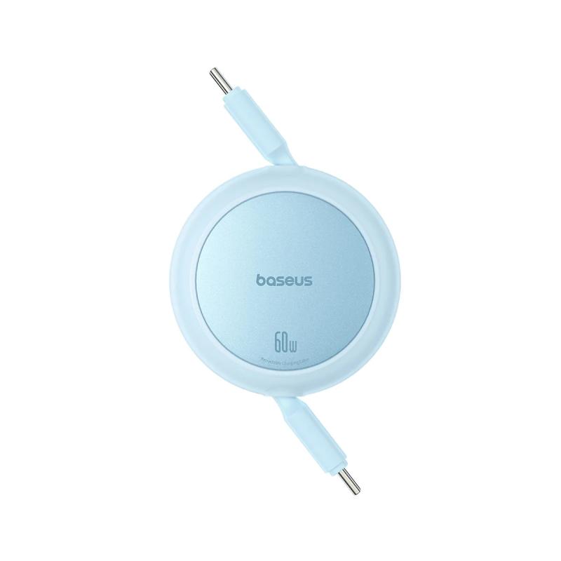 Кабель Baseus Free2Draw Mini Retractable 1m USB-C to USB-C 100W Blue
