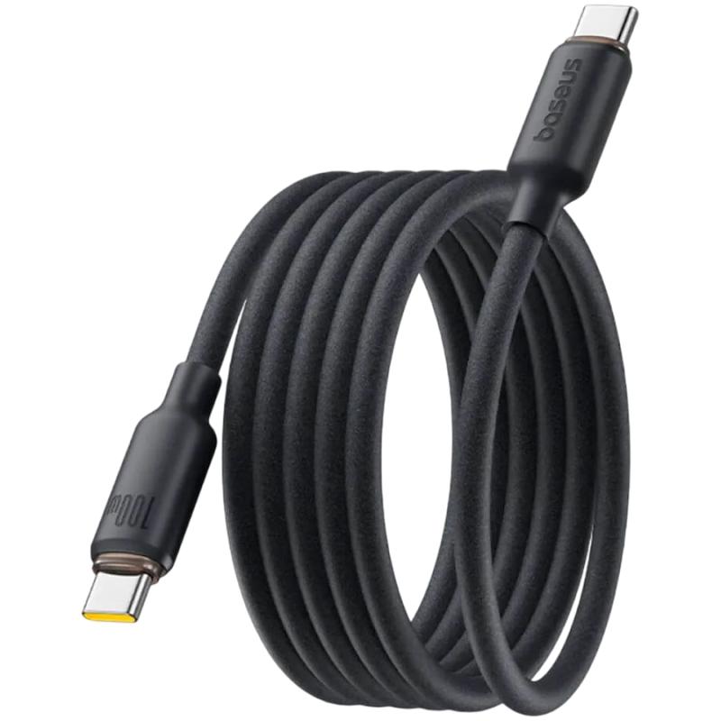Кабель Baseus Silicone Magnetic Cable 1m USB-C to USB-C 100W Cosmic Black